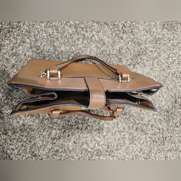 Michael Kors Bond Large Leather Satchel /Clutch in Acorn - Picture 3 of 12